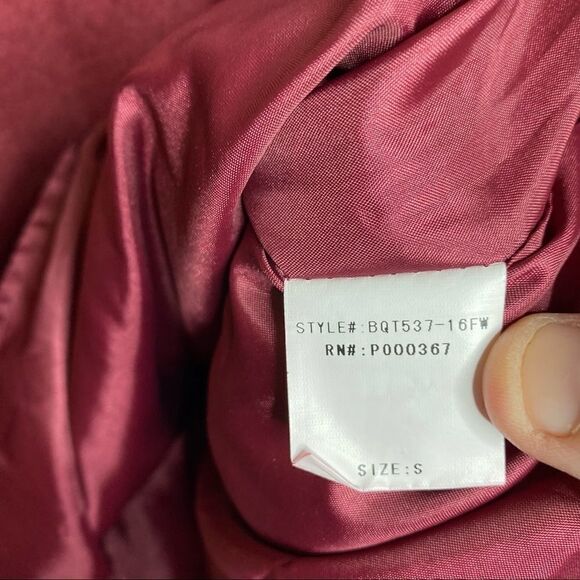 Blaque Label Off Shoulder Top in Bordeaux Wool Blend - Picture 8 of 8